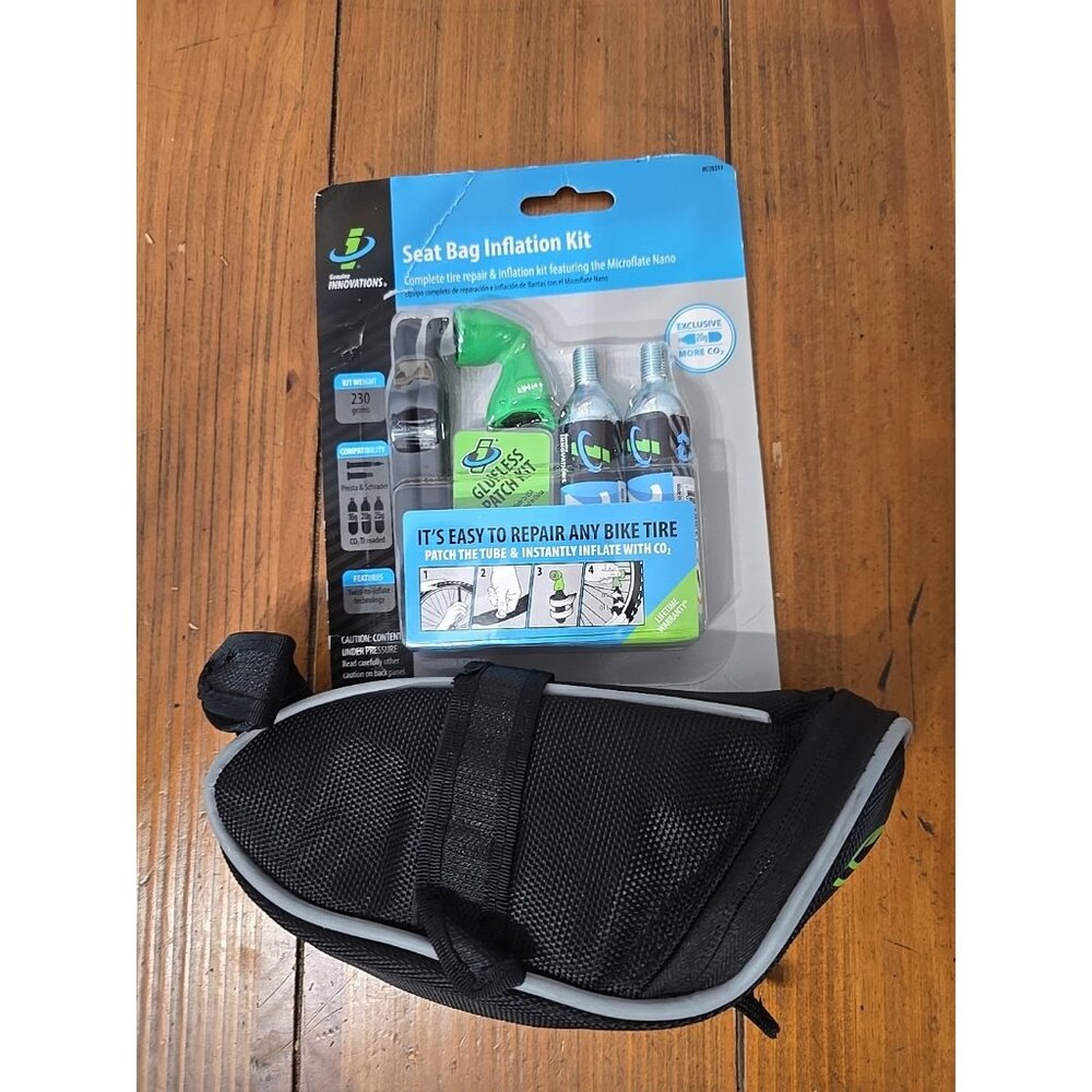 Genuine Innovations Seat Bag Inflation Kit Deluxe Presta & Schrader 230g Weight